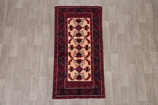 Geometric Balouch Afghan Oriental Area Rug 3x6