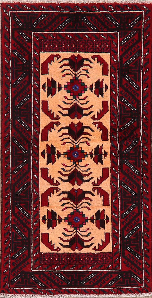 Geometric Balouch Afghan Oriental Area Rug 3x6