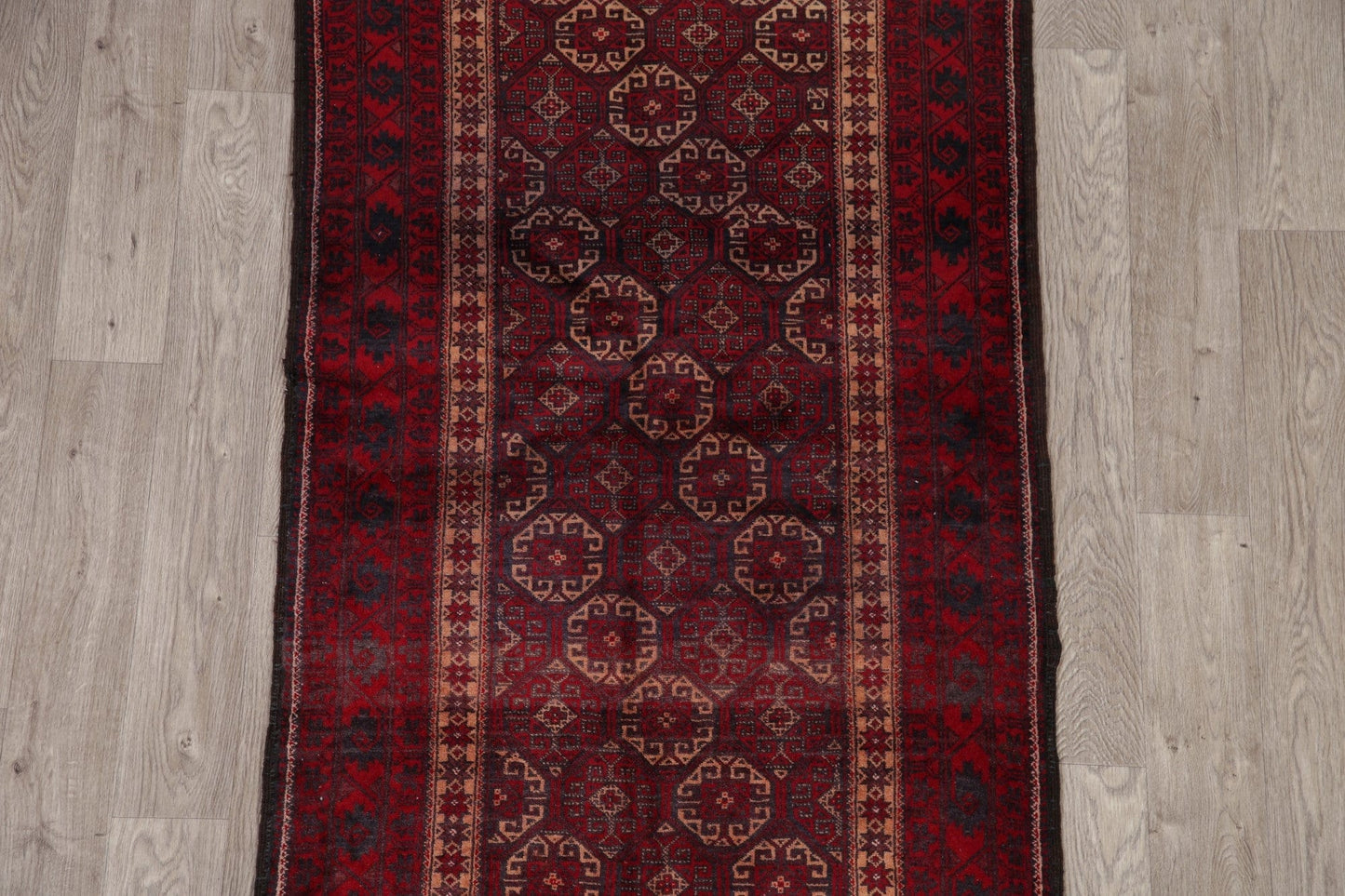 Geometric Red Balouch Oriental Area Rug 3x6