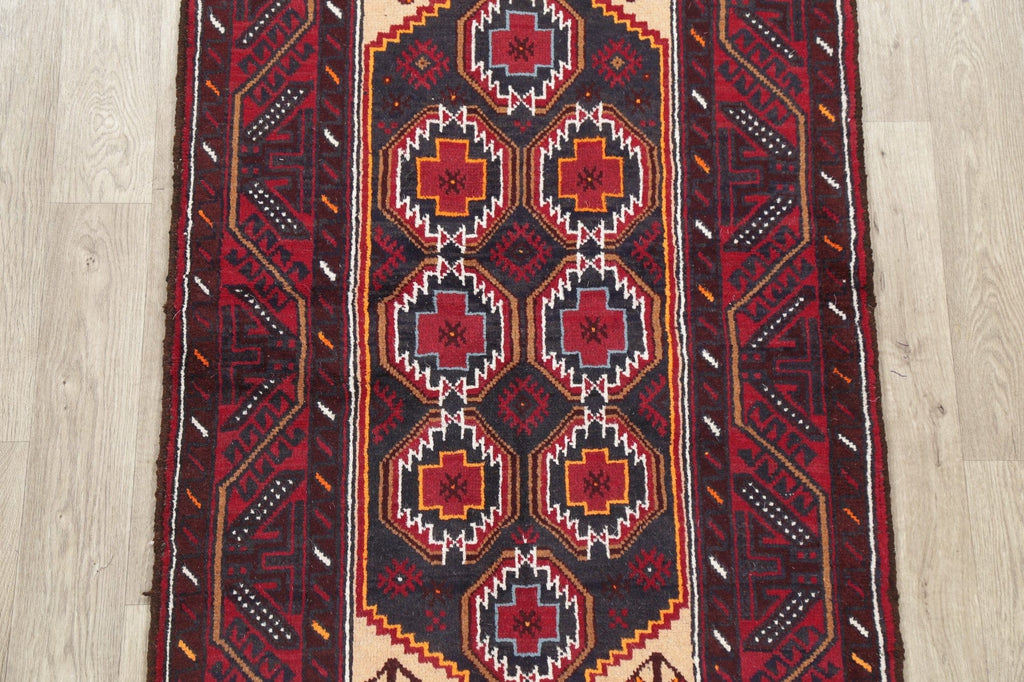 Geometric Balouch Afghan Oriental Area Rug 3x6