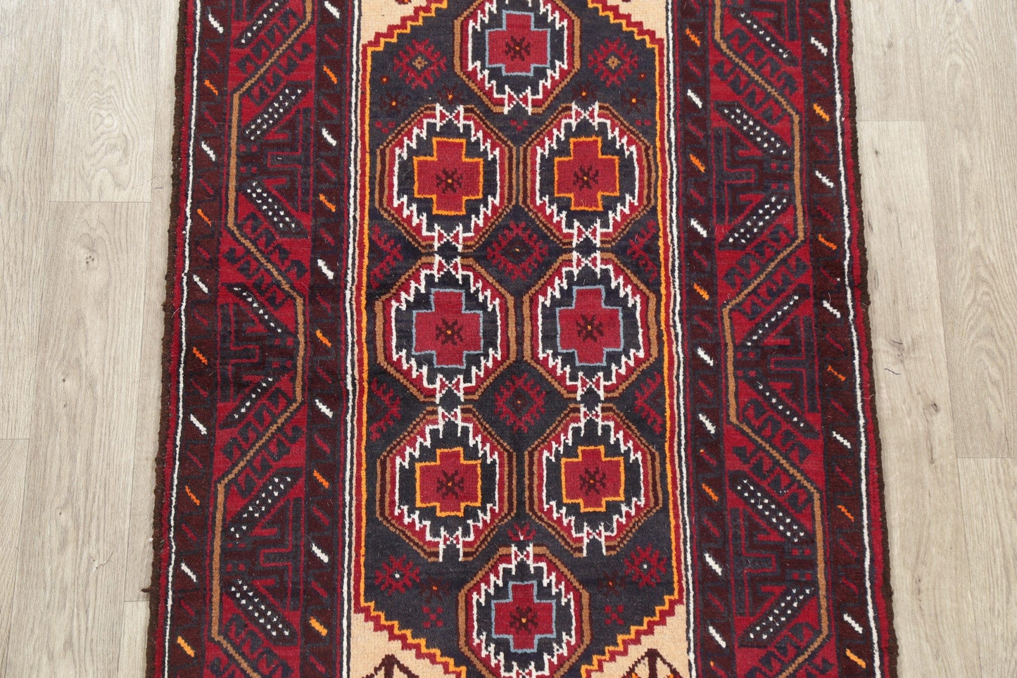 Geometric Balouch Afghan Oriental Area Rug 3x6