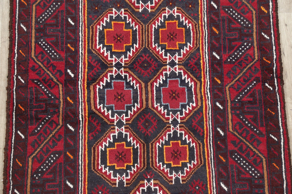 Geometric Balouch Afghan Oriental Area Rug 3x6