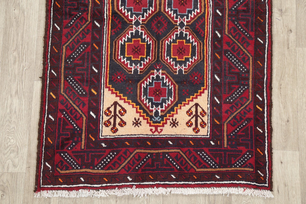 Geometric Balouch Afghan Oriental Area Rug 3x6