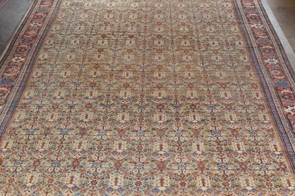 Antique Pre-1900 Sultanabad Persian Rug 13x22 Large