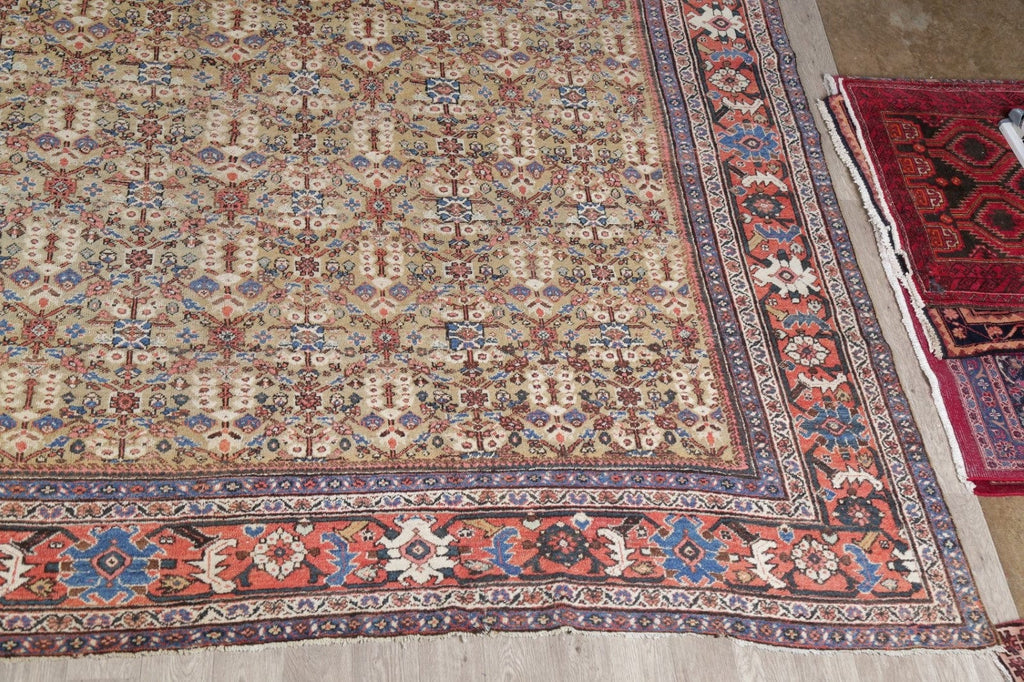 Antique Pre-1900 Sultanabad Persian Rug 13x22 Large