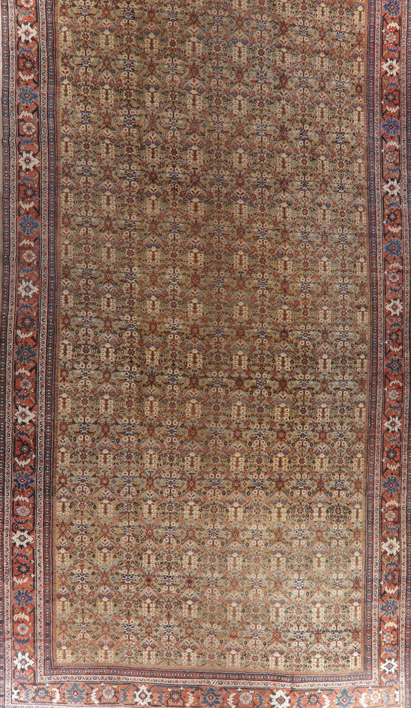 Antique Pre-1900 Sultanabad Persian Rug 13x22 Large