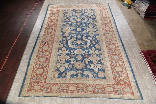 Antique Floral Sultanabad Persian Area Rug 10x16 Large