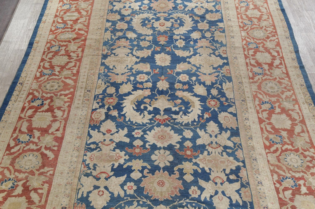 Antique Floral Sultanabad Persian Area Rug 10x16 Large