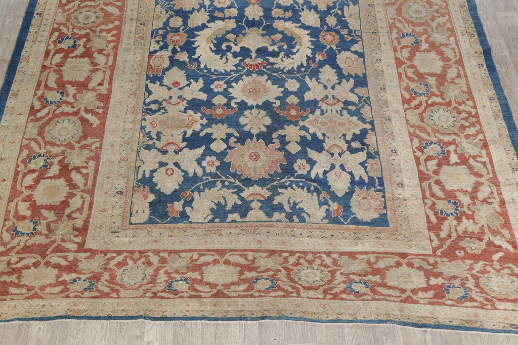 Antique Floral Sultanabad Persian Area Rug 10x16 Large