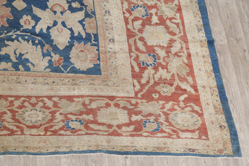 Antique Floral Sultanabad Persian Area Rug 10x16 Large