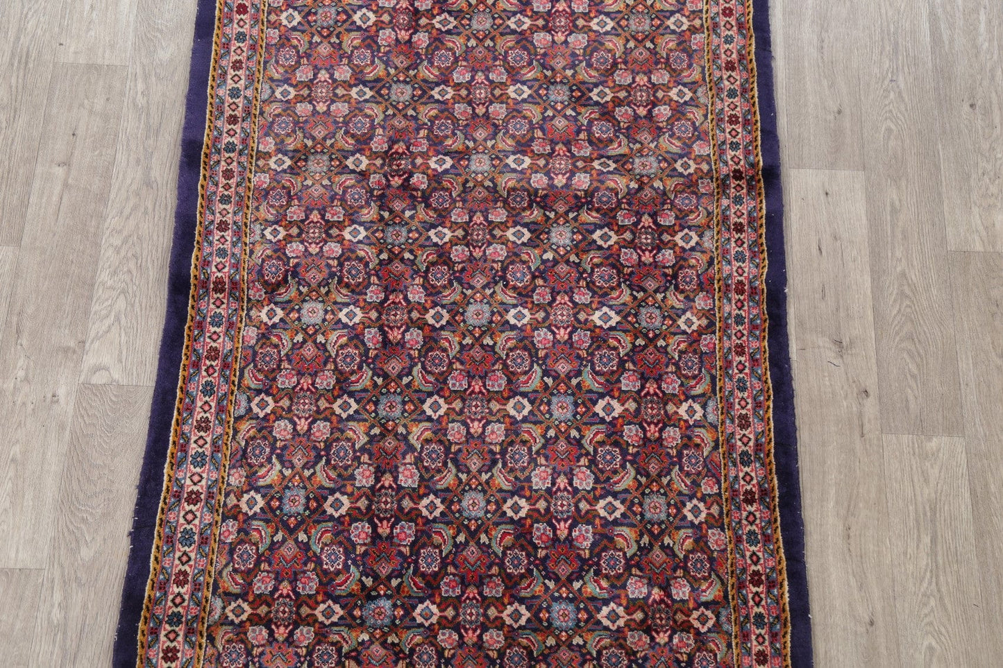 All-Over Vintage Tabriz Persian Area Rug 4x7