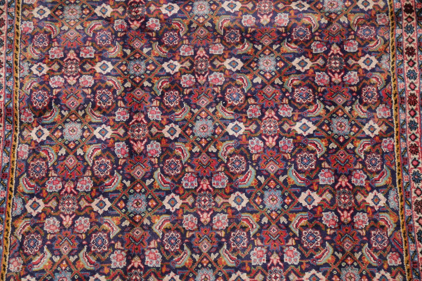 All-Over Vintage Tabriz Persian Area Rug 4x7