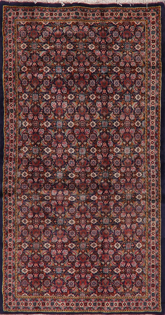 All-Over Vintage Tabriz Persian Area Rug 4x7
