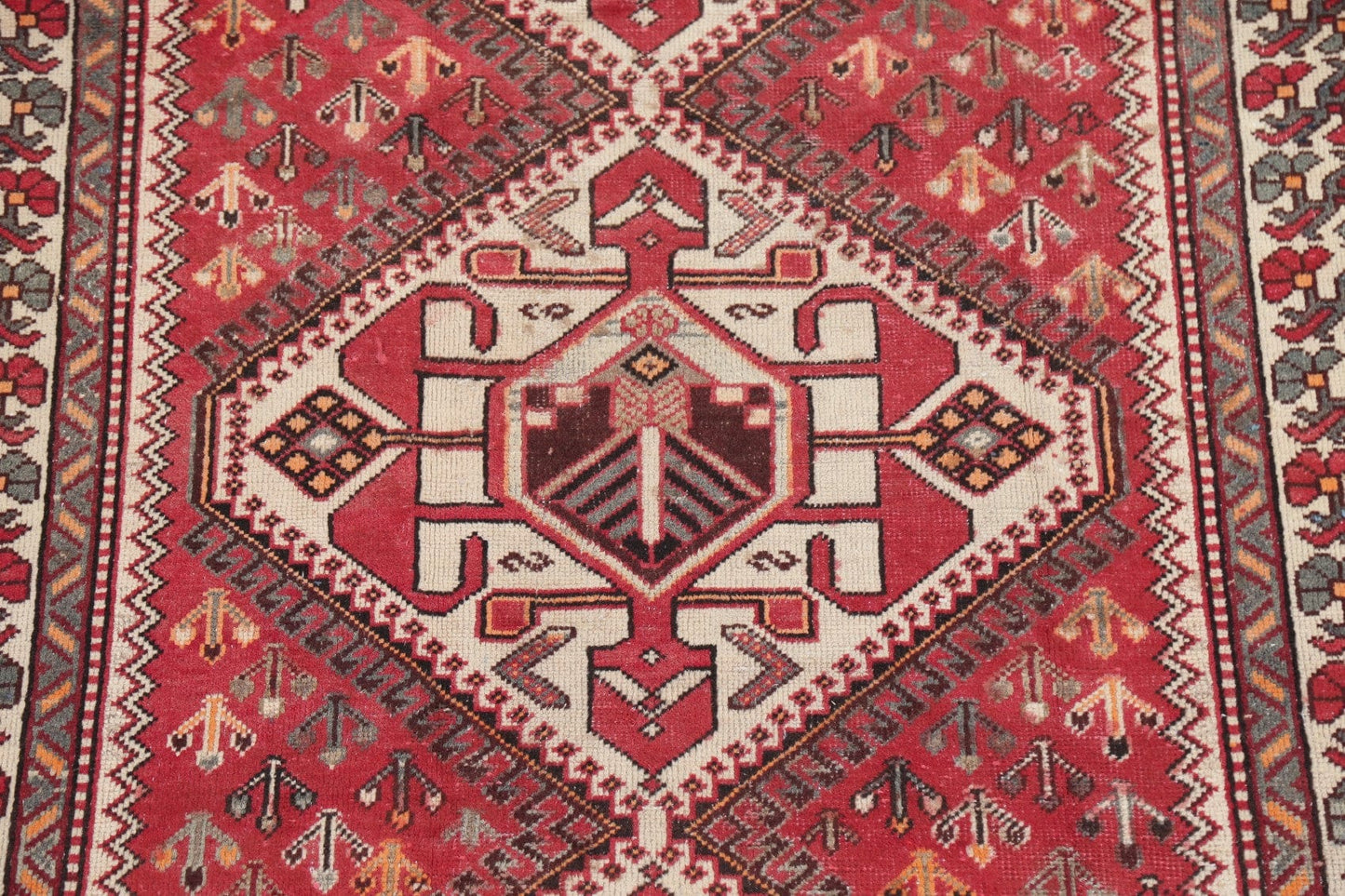 Geometric Bakhtiari Persian Area Rug 5x10