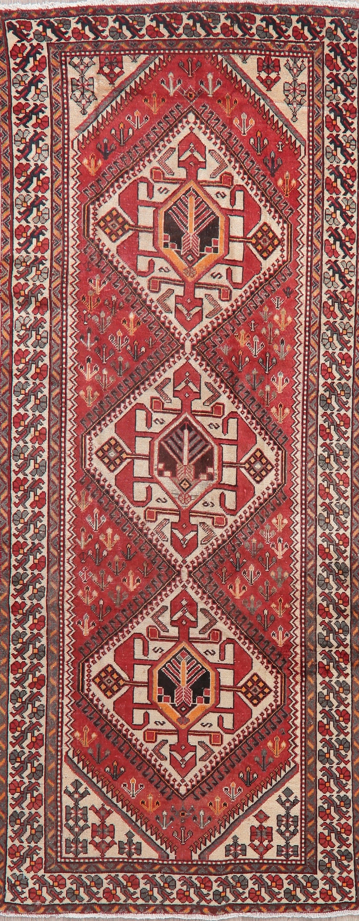 Geometric Bakhtiari Persian Area Rug 5x10