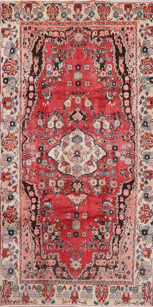 Vintage Floral Red Lilian Persian Area Rug 5x9