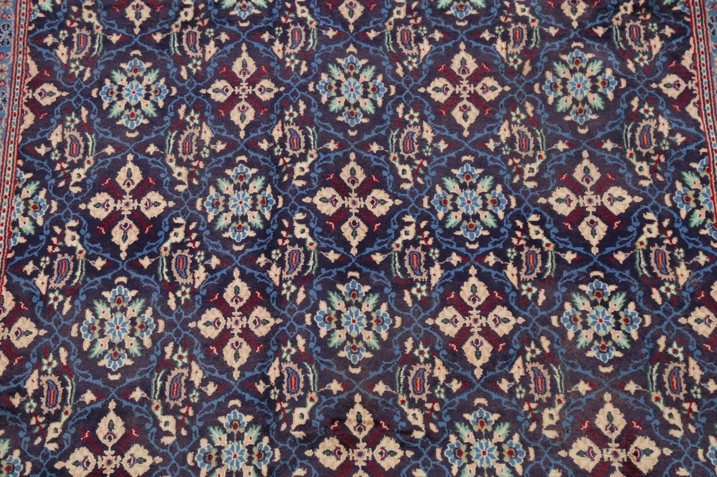 All-Over Navy Blue Mood Persian Area Rug 7x10