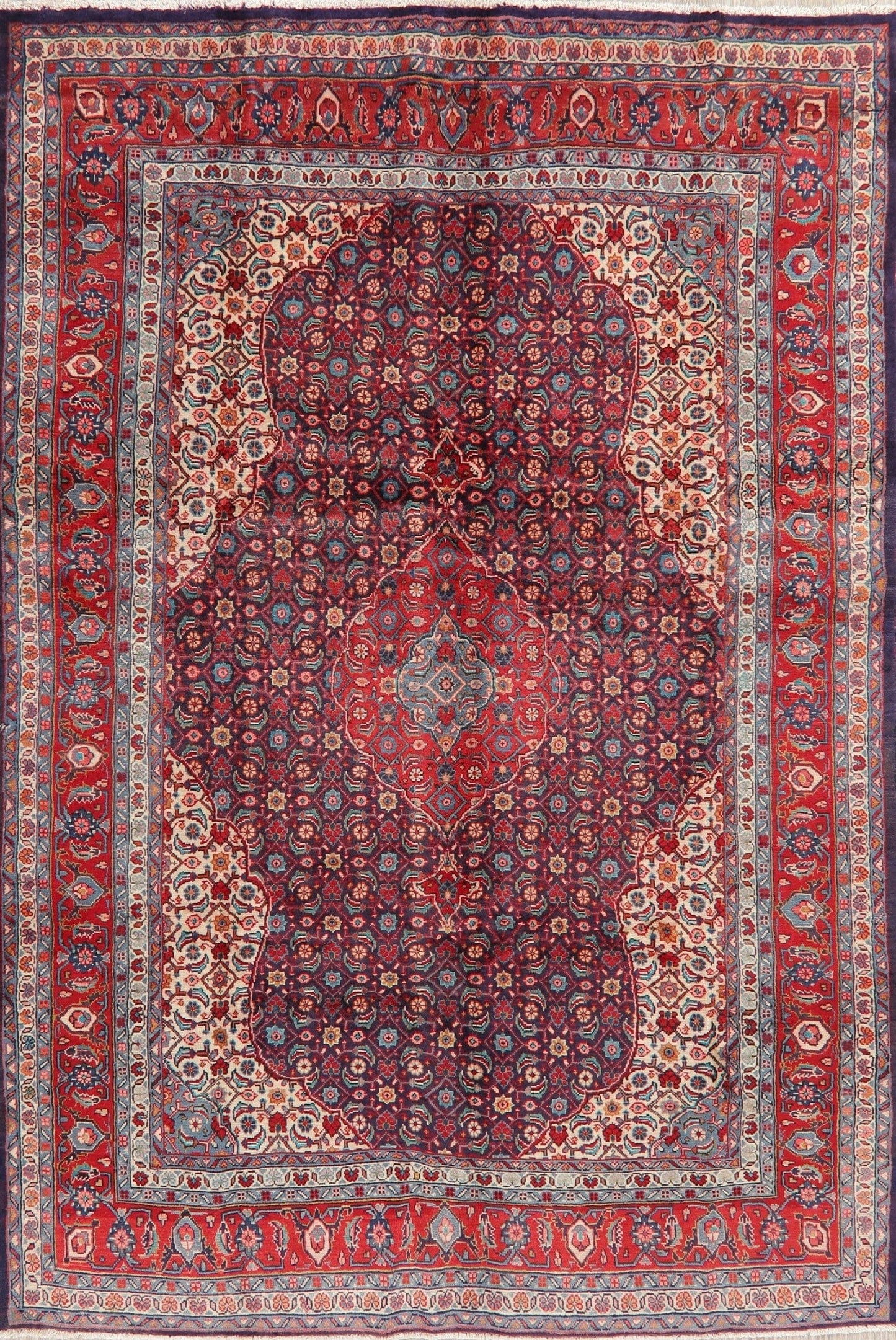 Geometric Mahal Persian Area Rug 7x10