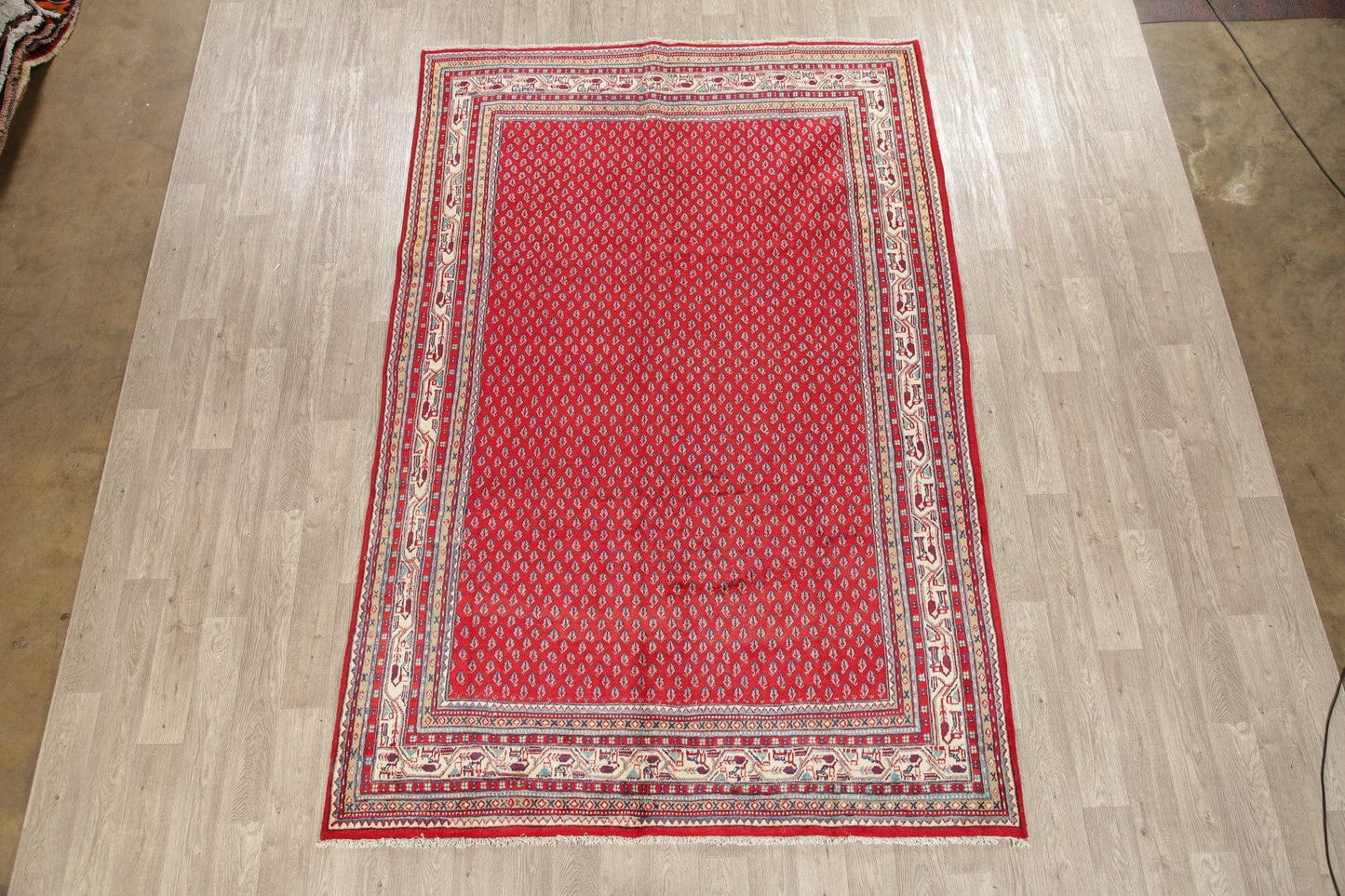 Boteh Botemir Persian Red Area Rug 7x10