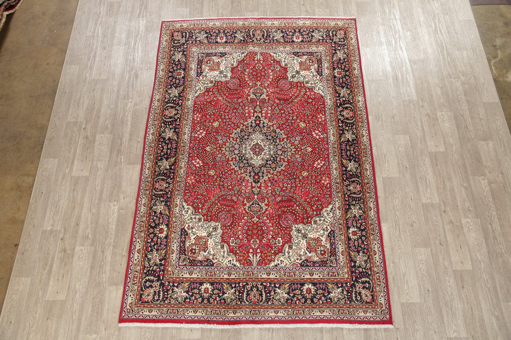 Floral Tabriz Red Persian Area Rug 6x10