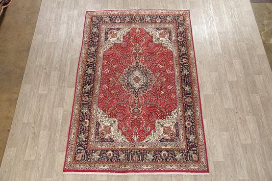 Floral Tabriz Red Persian Area Rug 6x10