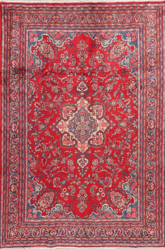 Floral Shahbaft Persian Red Area Rug 7X10