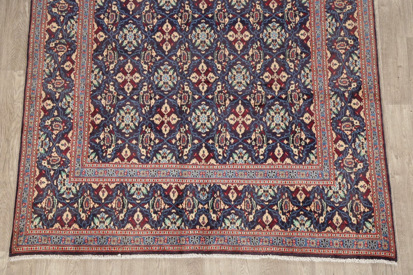 Vintage Geometric Mood Persian Area Rug 7x10