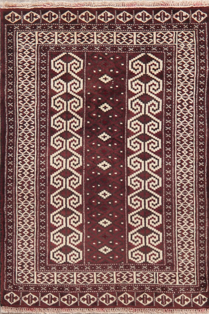 Geometric Balouch Oriental Area Rug 3x4