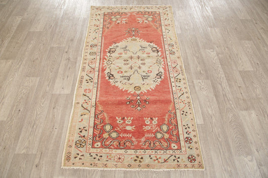 Rust Geometric Anatolian Turkish Area Rug 3x6