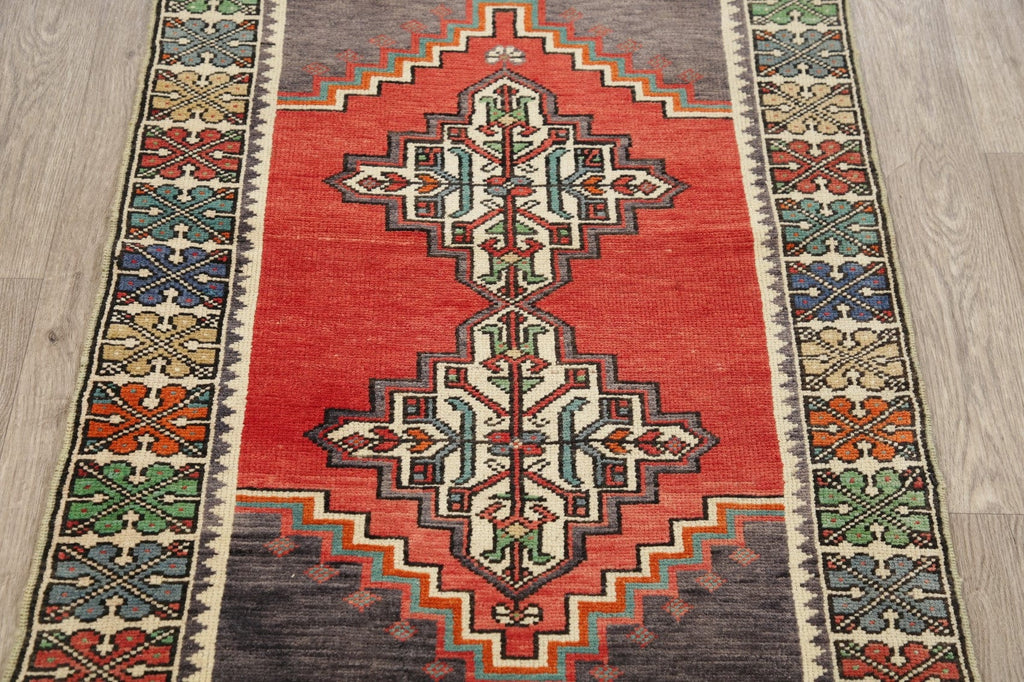 Geometric Red Anatolian Turkish Area Rug 3x4