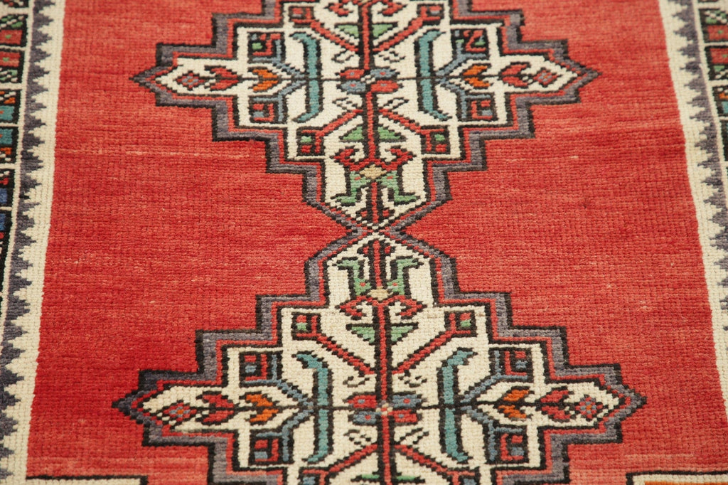 Geometric Red Anatolian Turkish Area Rug 3x4