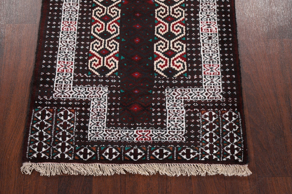 Geometric Red Balouch Oriental Area Rug 3x4