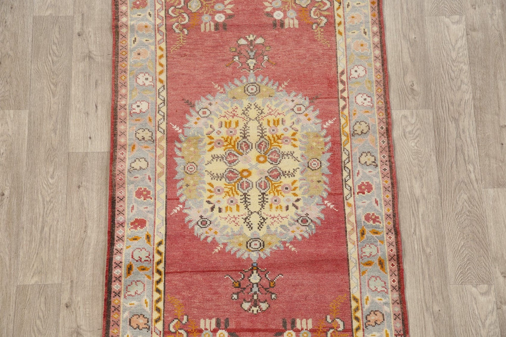 Geometric Red Anatolian Turkish Area Rug 3x6