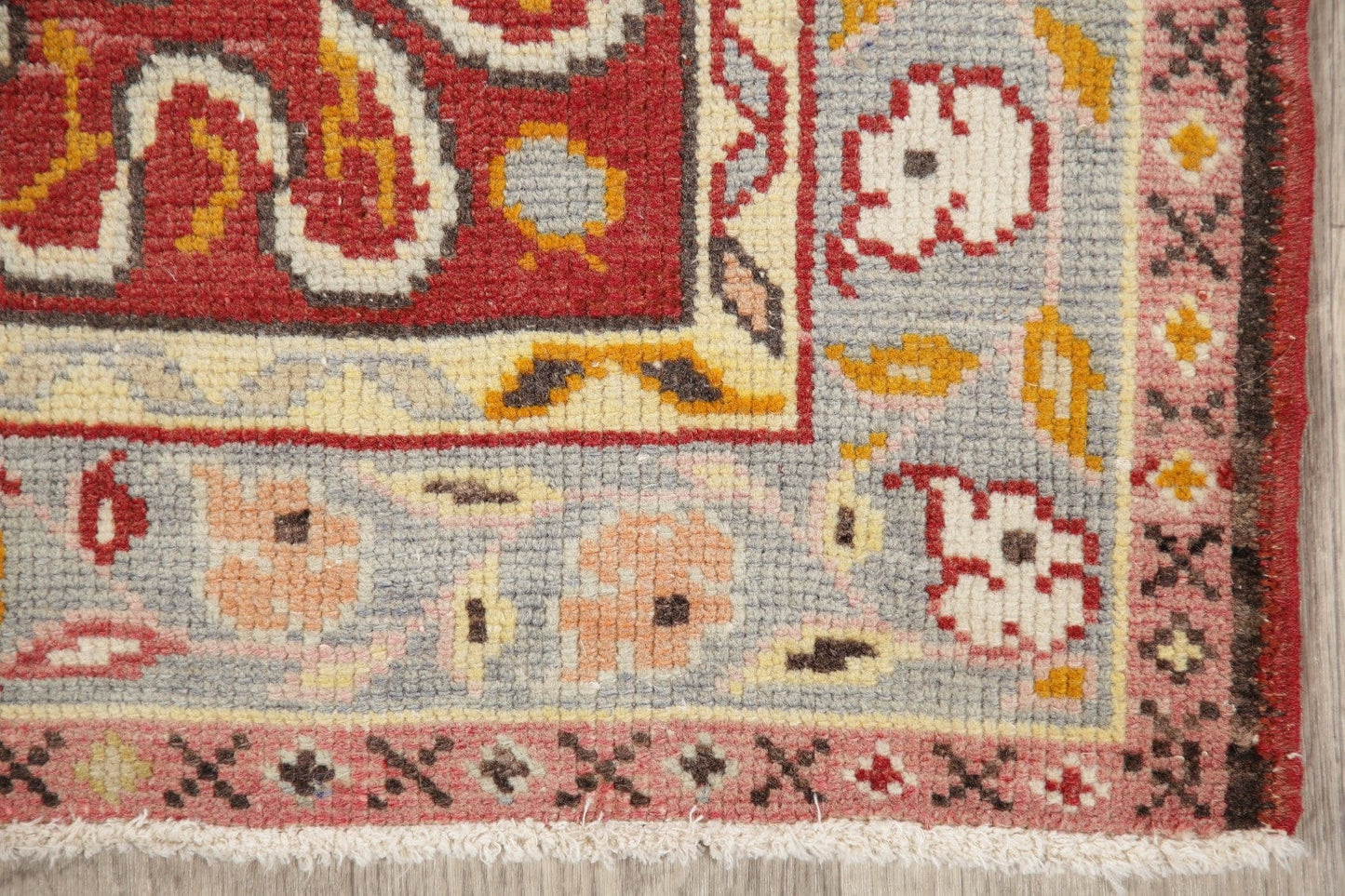 Geometric Red Anatolian Turkish Area Rug 3x6