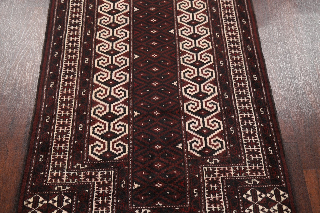 Geometric Red Balouch Oriental Area Rug 3x4