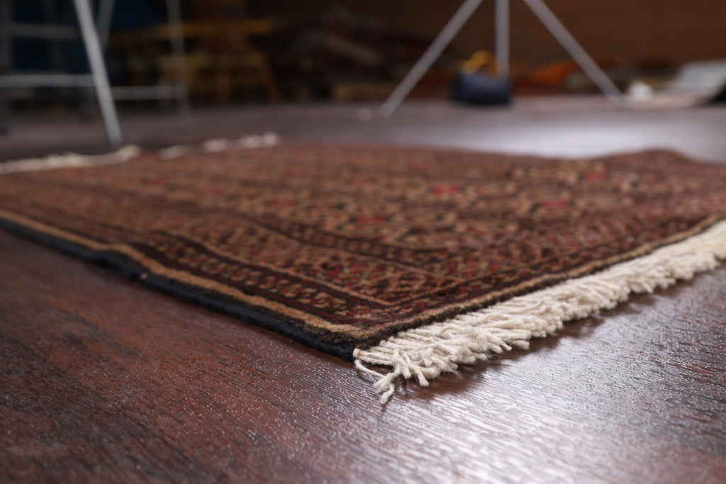 Brown Geometric Balouch Oriental Area Rug 3x4