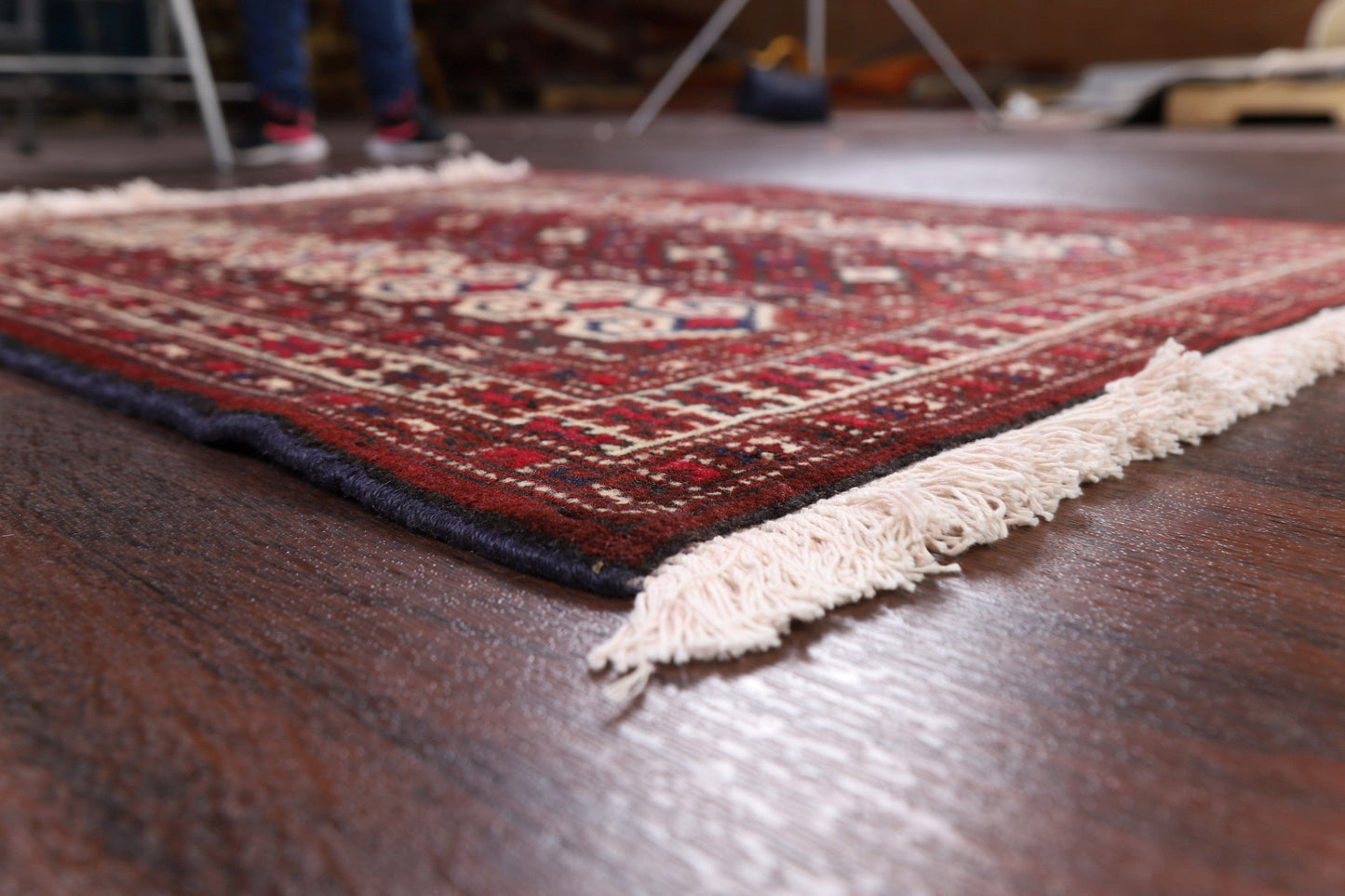 Geometric Red Balouch Oriental Area Rug 3x4