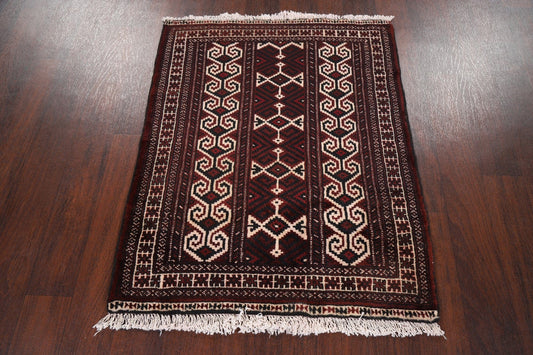 Geometric Balouch Afghan Area Rug 3x4