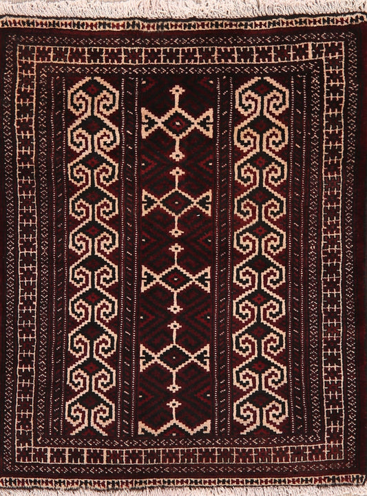 Geometric Balouch Afghan Area Rug 3x4