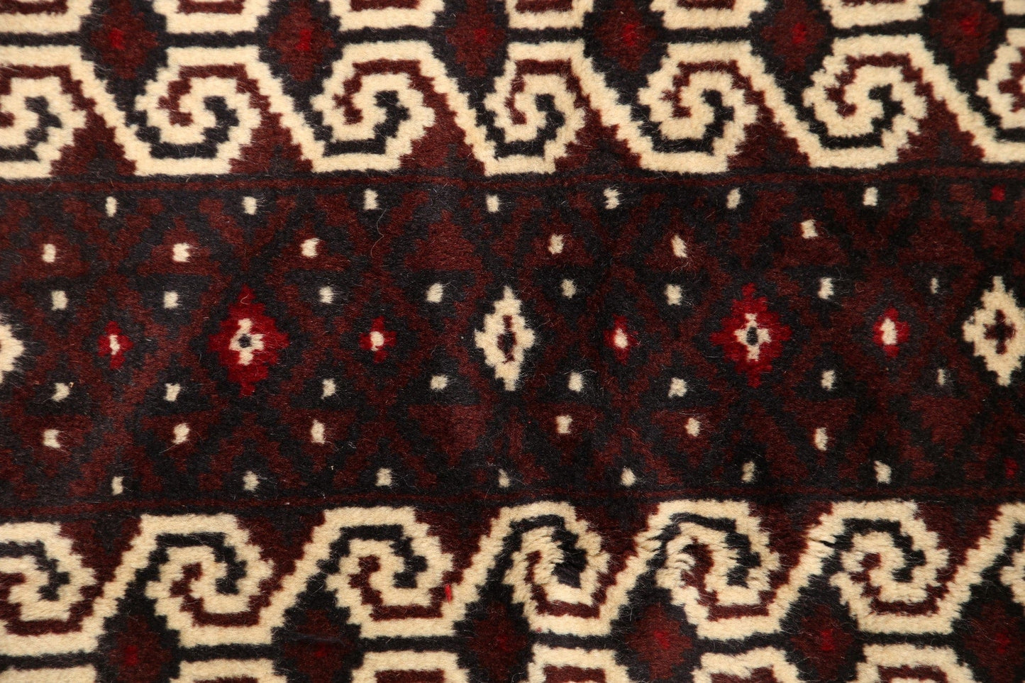 Geometric Red Balouch Oriental Area Rug 3x3 Square