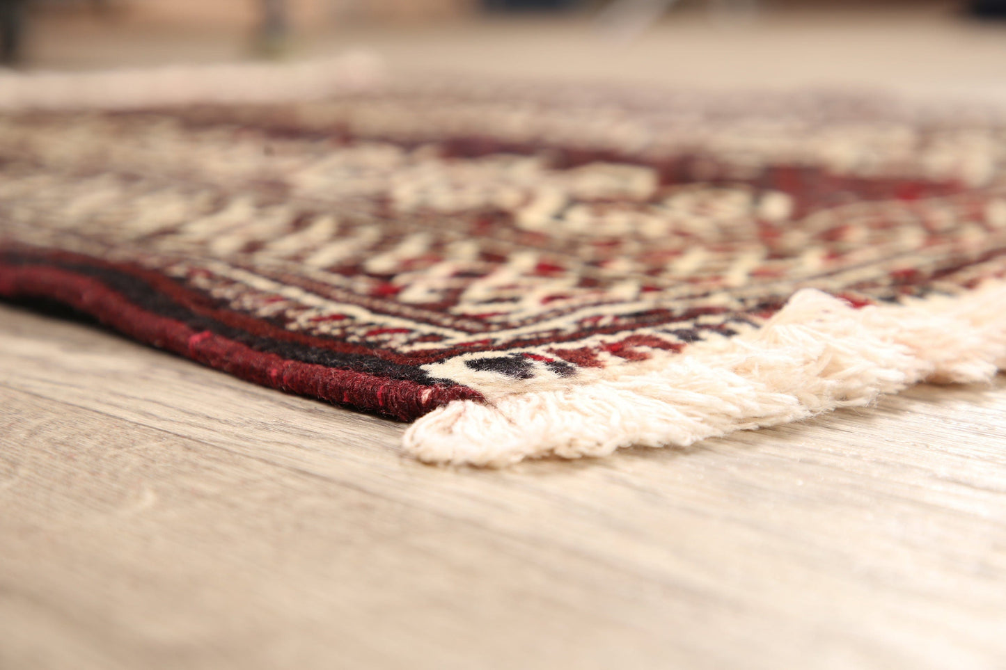 Geometric Red Balouch Oriental Area Rug 3x3 Square