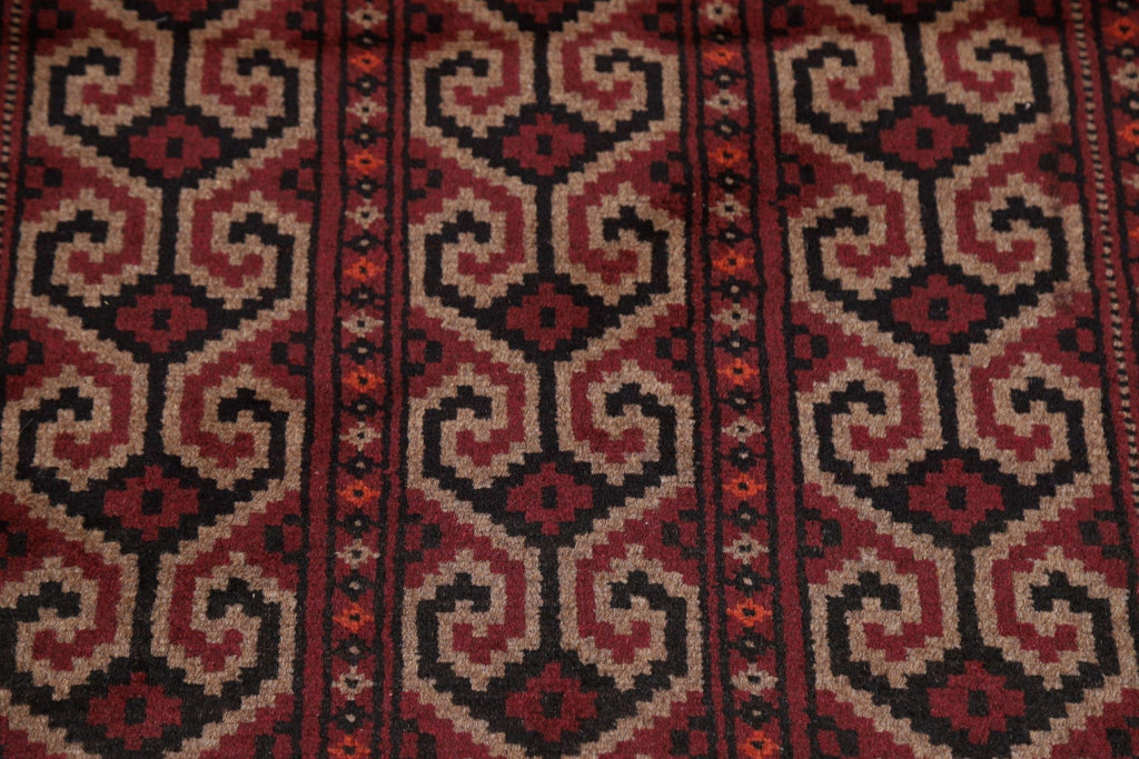 All-Over Geometric Balouch Afghan Area Rug 3x4