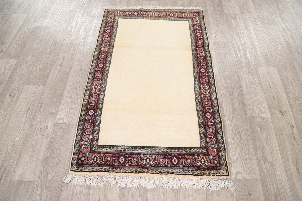 Bordered Solid Bidjar Persian Area Rug 3x5