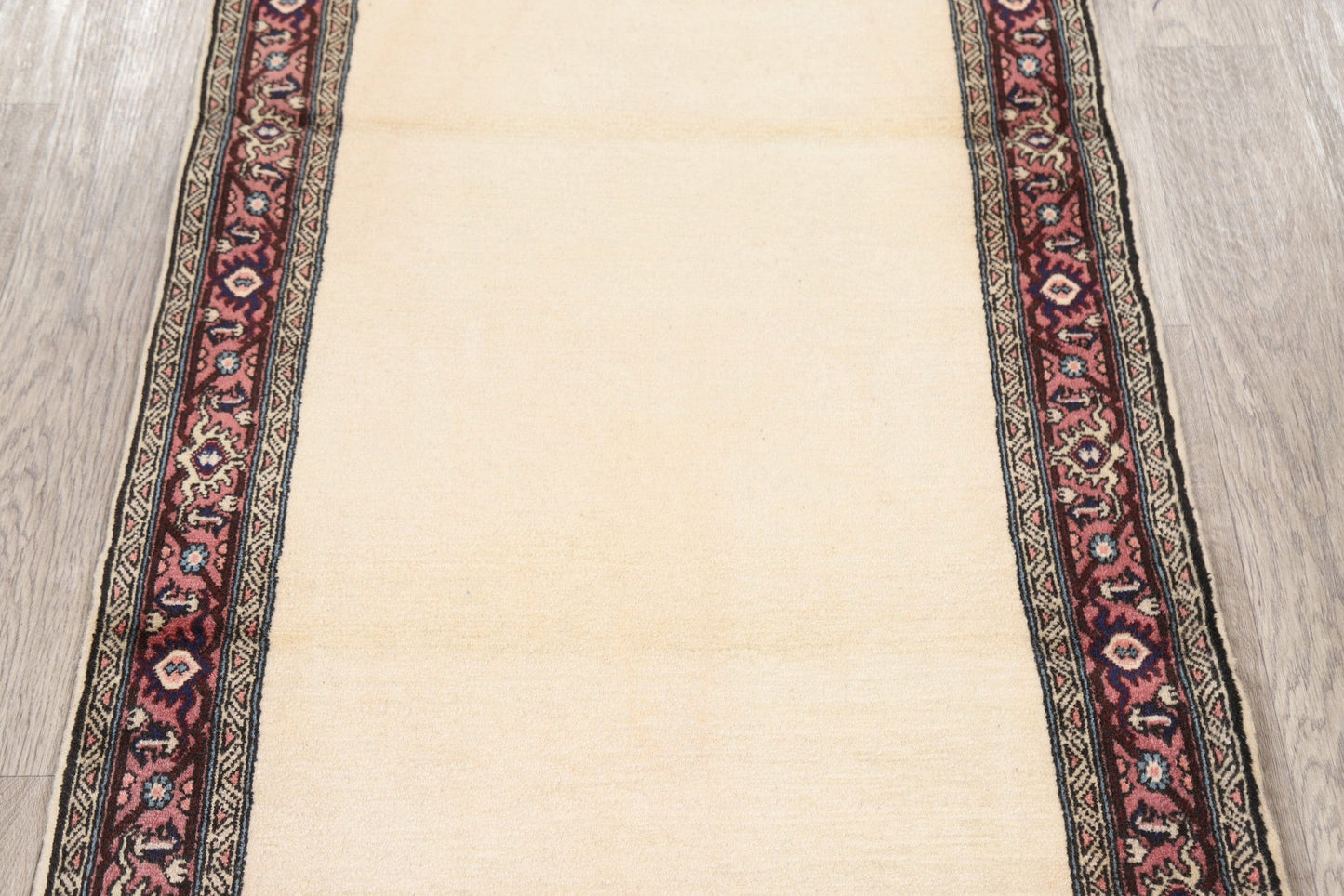 Bordered Solid Bidjar Persian Area Rug 3x5