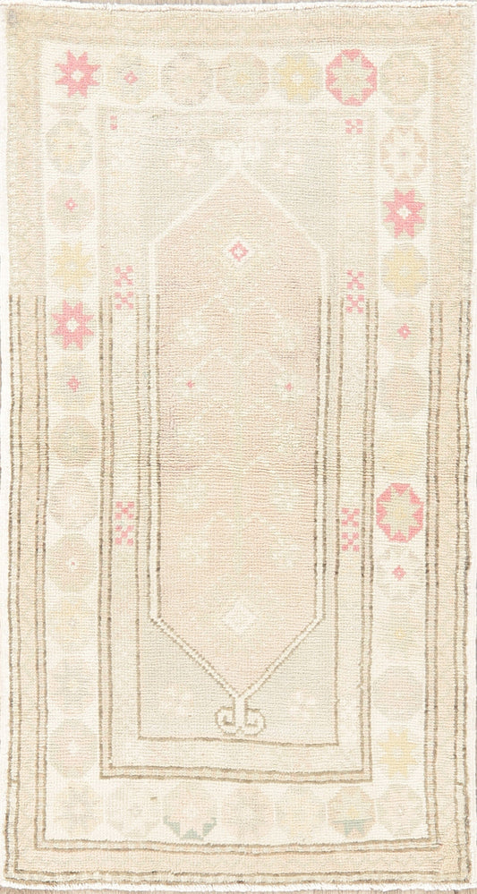 Muted Distressed Color Anatolian Turkish Area Rug 3x5