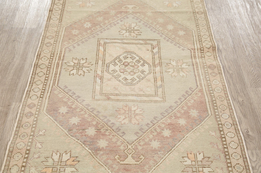 Vintage Geometric Anatolian Turkish Area Rug 3x6