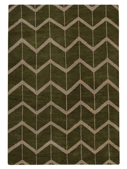 Green Moroccan Trellis Area Rug 5x8