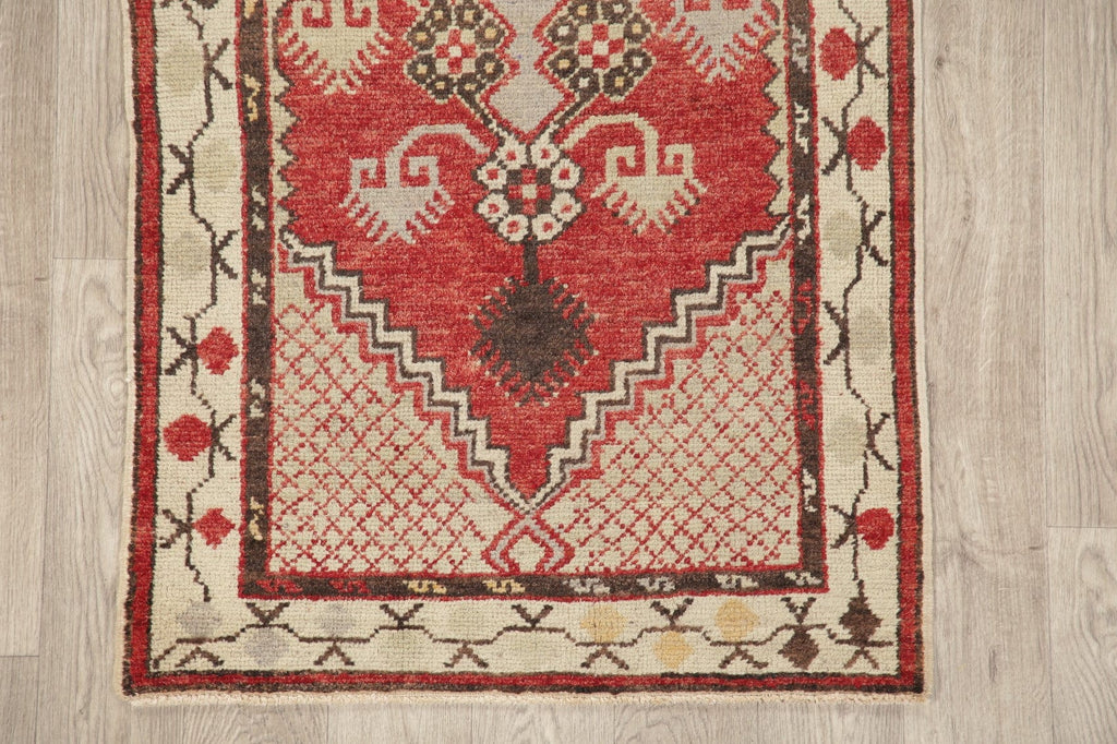 Geometric Anatolian Oriental Runner Rug 3x6