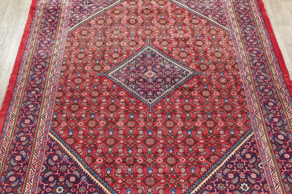 Vintage Geometric Red Mahal Persian Area Rug 9x13