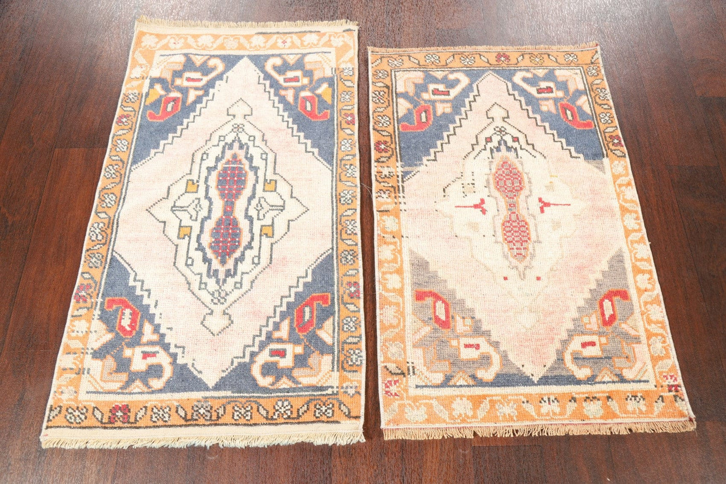 Set of 2 Geometric Anatolian Turkish Rugs 2x3